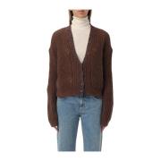 Liu Jo Lurex Cardigan Brown, Dam