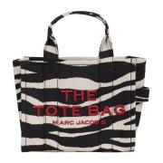 Marc Jacobs Zebra Print Toteväska med Brodyr Multicolor, Dam