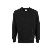 C.p. Company Svart Sweatshirt i Tung Jersey Stil Cmss081A Black, Herr