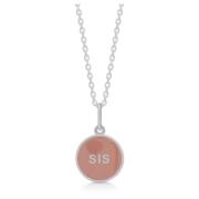 Frk. Lisberg Rosa Silver Hänge Halsband med SIS Gray, Dam