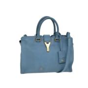 Saint Laurent Vintage Pre-owned Laeder handvskor Blue, Dam