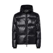 Emporio Armani Svart Puffer Huva Kappa Black, Herr