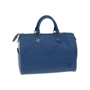 Louis Vuitton Vintage Pre-owned Laeder handvskor Blue, Dam