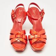 Yves Saint Laurent Vintage Pre-owned Laeder sandaler Orange, Dam