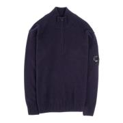 C.p. Company Eco Lamull Half-Zip Stickad Purple, Herr