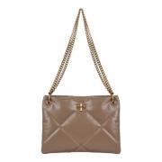 Tory Burch Diamant Quilt Axelväska Beige, Dam