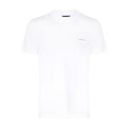 Emporio Armani Vit T-shirt Klassisk Modell White, Herr