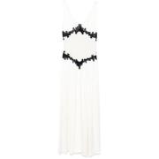 Gabriela Hearst Elegant Highland Dress i Ivory Black Beige, Dam