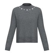 Emme DI Marella Stilren Stickad Topp Gray, Dam