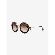 Miu Miu Pre-owned Pre-owned Mocka solglasgon Brown, Dam