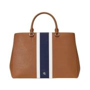 Ralph Lauren Handväska Hanna medium i läder Brown, Dam