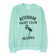 Wild Donkey Vintage Ketchikan Crew Sweatshirt Green, Herr