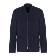 Armani Exchange Blå Bomber Dragkedja Jacka Blue, Herr