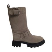 Hogan Beige Mocka Bikerboots Beige, Dam