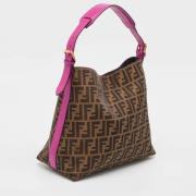 Fendi Vintage Pre-owned Canvas handvskor Brown, Dam