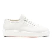 Santoni Vita Läder Casual Sneakers White, Dam