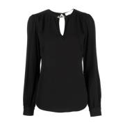 Michael Kors Svart Dekorerad Casual Blus Black, Dam