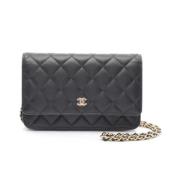 Chanel Vintage Pre-owned Laeder chanel-vskor Black, Dam