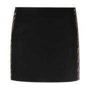 Just Cavalli Svart Mini Kjol Polyester Elastan Black, Dam