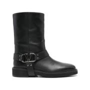 Valentino Svarta VLogo ankelboots Black, Dam