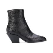 Giuseppe Zanotti Eleganta Svarta Ankelboots i Läder Black, Dam