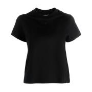 Courrèges Svart Bomull Kortärmad T-shirt Black, Dam