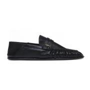 Saint Laurent Svarta platta skor Black, Herr