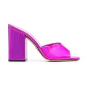 Paris Texas Elegant Pink Mule Mid Heels Pink, Dam