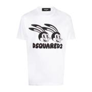 Dsquared2 Herr T-shirt i Bomull för Uppgradering av Avslappnad Gardero...