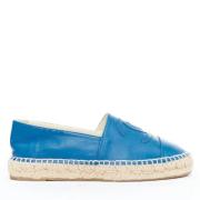 Chanel Vintage Pre-owned Laeder espadriller Blue, Dam