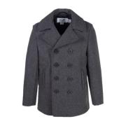 Schott NYC Ikonisk U.s. Navy Peacoat Oxford Grey Gray, Herr