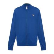 PS By Paul Smith Cardigan med logotyp Blue, Herr