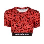 Paco Rabanne Röd Cropped Top Red, Dam