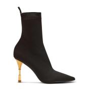 Balmain Elegant Svart Ankelboot Högklackat Black, Dam