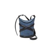 Alexander McQueen Curve Hobo Väska - Denim/Svart - Bomull Blue, Dam