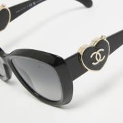 Chanel Vintage Pre-owned Acetat solglasgon Black, Dam