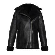 IRO Shearling kappa Bernisse Black, Dam