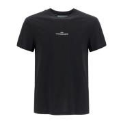 Maison Margiela Broderad Logotyp Crew Neck T-shirt Black, Herr