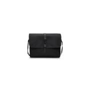 Rains Svart Messenger Bag med Justerbar Rem Black, Dam