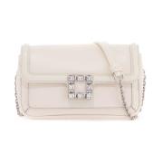 Roger Vivier Kristallspänne Clutchväska White, Dam