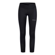 Palm Angels Svarta Träningsleggings med Ecru Band Black, Dam