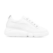 AGL Vita Läder Kilklack Sneakers White, Dam