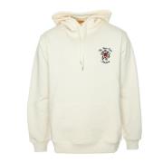 Drole de Monsieur Blommig Slogan Hoodie White, Herr