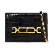 Tom Ford Krokodillläder Mini Clutch med Kedja Black, Dam