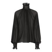 Dolce & Gabbana Sidens Top Black, Dam