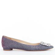 Manolo Blahnik Pre-owned Pre-owned Tyg lgskor Purple, Dam