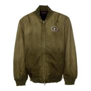 Diesel Gradient Bomberjacka med Distressed Look Green, Herr