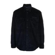 Tommy Hilfiger Blå Corduroy Overshirt Blue, Herr