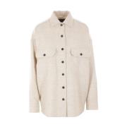 Loro Piana Krämig Snäcka Ull Silkesrock Beige, Dam