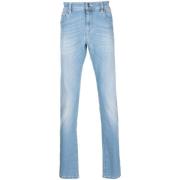 Tramarossa Blå Straight Jeans Casual Stil Blue, Herr